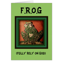 FROG - Fully Rely On God Card