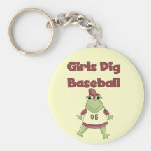 Frog Girls Dig Baseball Tshirts and Gifts Key Chains