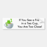 Frog in a Tea Bumper Stickers