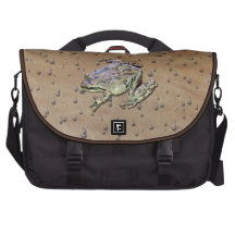 FROG IN THE RAIN LAPTOP MESSENGER BAG