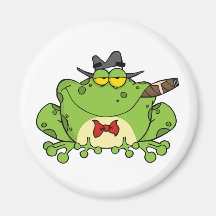 Frog Mobster Refrigerator Magnet
