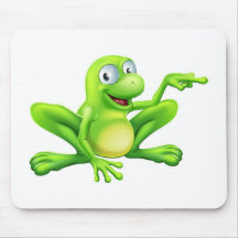 Frog pointing illustration mouse mats