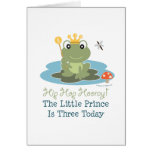 Frog Prince 3rd Birthday Greeting Card