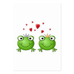 Frog Prince and Frog Princess, with hearts. Business Card Templates