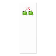 Frog Prince and Frog Princess, with hearts. Business Cards