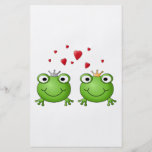 Frog Prince and Frog Princess, with hearts. Flyer