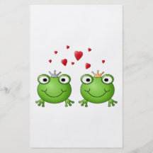 Frog Prince and Frog Princess, with hearts. Flyer