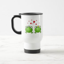 Frog Prince and Frog Princess, with hearts. Coffee Mugs