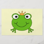 Frog Prince. Smiling Frog with a Crown. Custom Flyer