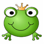 Frog Prince. Smiling Frog with a Crown. Photo Sculptures