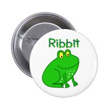 Frog Ribbit Pinback Button