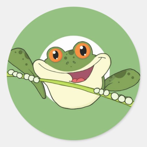 Frog Spot Round Stickers