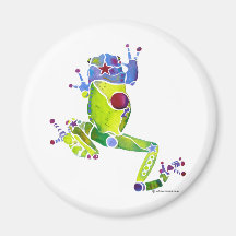 Frog Spring Green Fridge Magnets