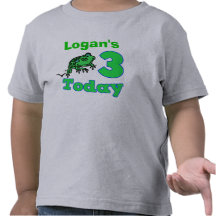 Frog Third Birthday Boy Shirt