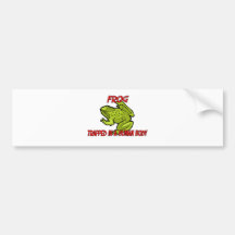 Frog trapped in a human body bumper stickers