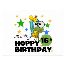 Froggie Hoppy 16th Birthday Post Cards