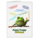 Froggy friend birthday card with froggy jokes