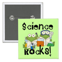 Frogs Science Rocks Pinback Buttons