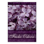 Frohe Ostern Lilacs Card cards