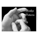 Frohe Ostern Religious Card cards