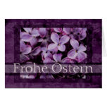 Frohe Ostern Textured Lilacs Card cards