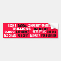 FROM A RADICAL COMMUNITY ORGANIZER: BUMPER STICKER