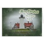 From Our House to Yours Christmas Lighthouse Greeting Card