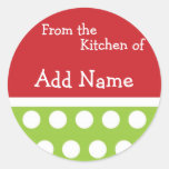 "From the Kitchen of" Christmas Sticker