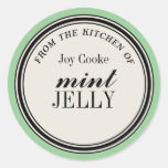 "From the Kitchen of" Circle Label Template Stickers