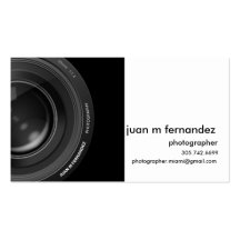Front lens b&w business cards