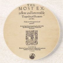 Front Piece to Romeo & Juliet Quarto (1599) Coaster