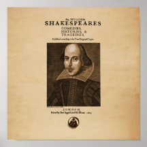 Front Piece to Shakespeare's First Folio Posters