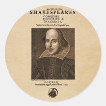 Front Piece to Shakespeare's First Folio Stickers