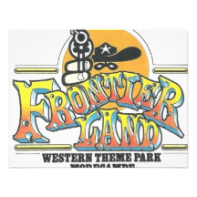 Frontierland Morecambe England Amusement Park Personalized Invitations