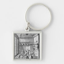 Frontispiece of 'The Compleat Housewife' Keychains