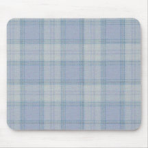 Frost Blue Tartan Mouse Pad
