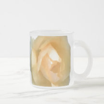 Frosted Yellow Rose Mug