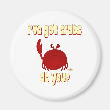 Frowning Red Crab I've Got Crabs Do You Magnets