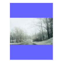 Frozen roads postcard