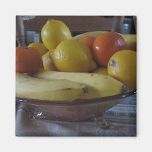 Fruit bowl refrigerator magnets