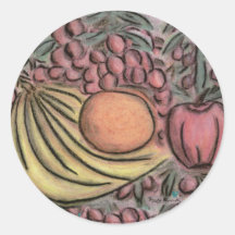 Fruit in Motion Round Sticker