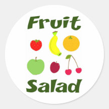 Fruit Salad Round Stickers