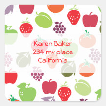 Fruit Salad Square Sticker