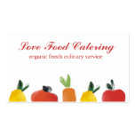 fruit vegetable tops chef catering business cards business cards