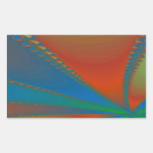 FRUITS  OFTHE HOLY SPIRIT FRACTAL ART RECTANGULAR STICKER