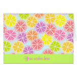 Fruity Lollipops Design Greeting Card