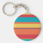 Fruity Tropical Tonal Stripes Key Chains