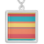 Fruity Tropical Tonal Stripes Pendant