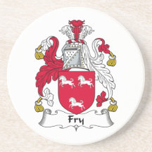 Fry Family Crest Beverage Coasters