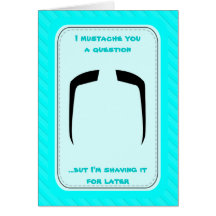 Fu Manchu Moustache Cards